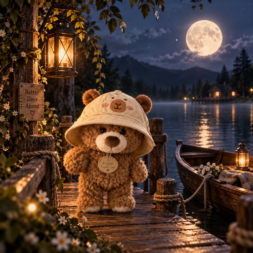 Colorful Bow Tie Teddy Bear